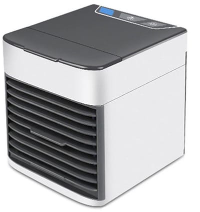 Airco -Mobiele Airco en Luchtkoeler met 6 Snelheden - Premium Mini Cold Air Fan 500ml - Stille Tafelventilator met LED Verlichting en Luchtfilter - Draagbare Luchtkoeler voor Slaapkamer en Kantoor - USB Aircofan
