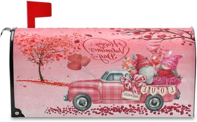 Brievenbus Cover - Brievenbus Decoratie - Tuin Aankleden - Magnetische Bevestiging - 21 x 18 Inch - Roze