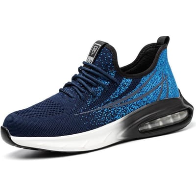 Lichtgewicht ademende veiligheidsschoenen voor heren, stalen neus, werkschoenen voor dames, anti-smashing werksneaker met reflecterende veiligheidsschoenen 37