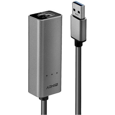Lindy - Netzwerkadapter - USB 3.0 - 2.5GBase-T x 1 Netwerkadapter 2.5 GBit/s USB-A 3.2 Gen 1, Gigabit-LAN (1/2.5 Gbit/s), RJ45
