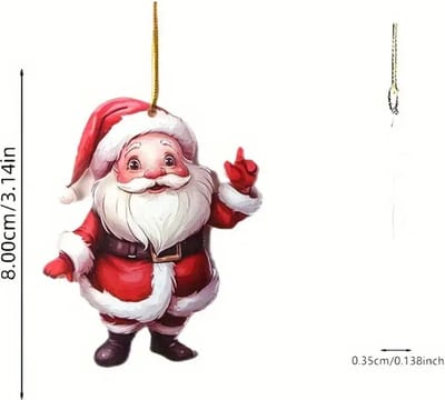 Livano Kerstballen - Kerstversiering - Acryl - Kerstman - Feestelijke Decoratie