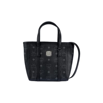MCM Toni Klassieke Monogramprint Gecoat Canvas en Napa Leer Tote Bag Dames Tote Bags Zwart MWPAATN04BK001 Shopping Bag Set(Basic Set+Shopping Bag) black