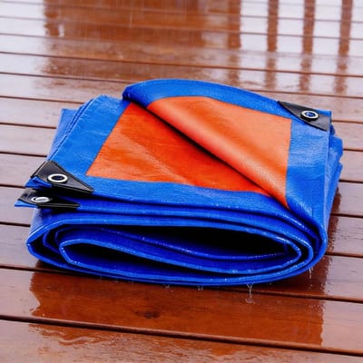 Waterdicht Zeildoek - Afdekzeil Zwaar - Buiten Beschermen - Versterkte Randen - 90 x 120 cm - Blauw
