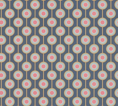 RETRO BEHANG | Grafisch - blauw geel roze - A.S. Création Retro Chic