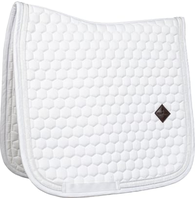 Kentucky Horsewear - Zadeldoek glitter band dressage wit/wit