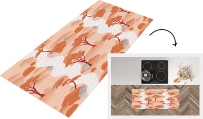 Keukenloper - Loper keuken - Tuin - Japan - Patroon - Azië - 120x50 cm - Keukenloper vinyl