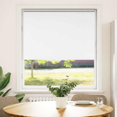 vidaXL - Rolgordijn - verduisterend - 115x150 - cm - stofbreedte - 110,7 - cm - wit