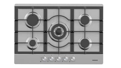Heinner HBH-M705IWFIX Inbouw Gaskookplaat 75 cm – 5 Branders – Wok – Gietijzeren Pannendragers – Elektronische Ontsteking – Veiligheidsbeveiliging – RVS – 5 Jaar Garantie