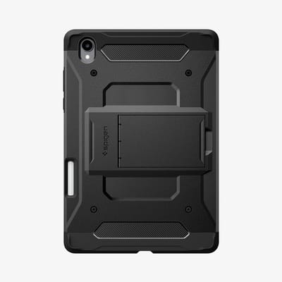 Spigen Tough Armor Pro - Hoes Geschikt voor Samsung Galaxy Tab S11 - Back Cover met Kickstand Standaard - Zwart