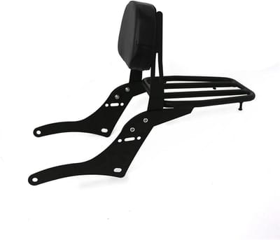 Passagierskussen Motor - Rugsteun Bagagedrager - Comfortabel Rijden - Verstelbare Rugsteun - 3.35 kg - Zwart