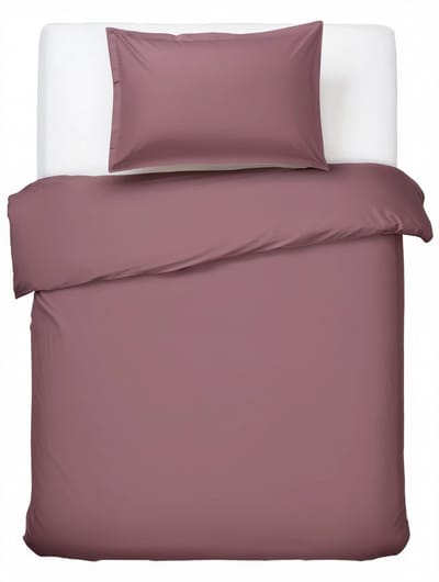 HUSH Living - Dekbedovertrek 100% katoen - 144TC - soepel en ademend - 140x220+20cm - 60x70cm kussensloop - met bevestigingslusjes - bordeaux