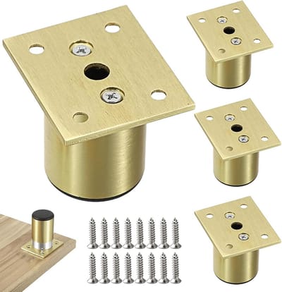 In hoogte Verstelbare Meubelpoten Aluminium - Set van 4 voor Keukenkast, Bank en DIY
