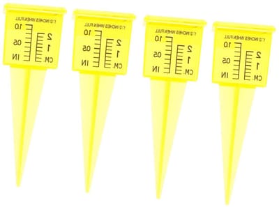 Regenmeter Set - Neerslagmeter Vochtigheid - Tuin Water Meten - Duidelijke Schaal - 4 Stuks - Geel