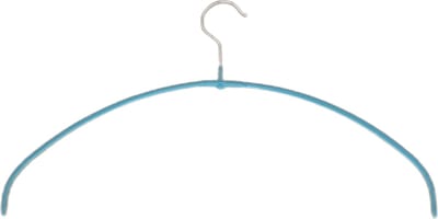 TopHangers [Set van 5] - Ruimtebesparende metalen kledinghanger voor blouses / jurken / shirts / lingerie  | Volledig voorzien van lichtblauwe anti-slip coating | Gecertificeerd als 'Eco friendly' en 'Skin friendly' | 'Mawa 40PT'