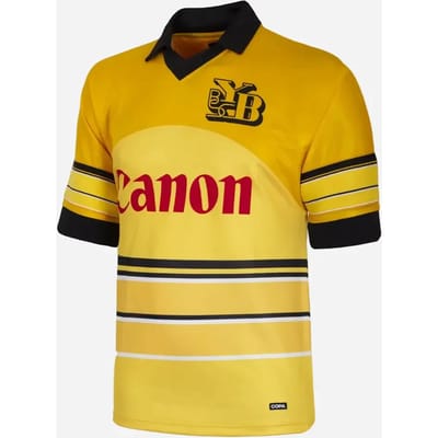 COPA - BSC Young Boys 1981/83 Retro Voetbalshirt - Heren - Zwart - Geel - XS