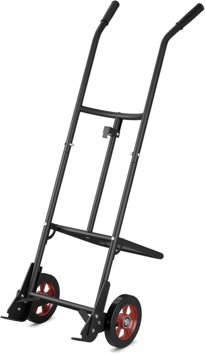 Steekwagen Vatwagen - Transportkar Handkar - Zware Lasten Verplaatsen - Hoge Draagkracht 545kg - 57x49x155 cm - Zwart