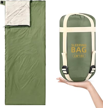Slaapzak voor Volwassenen - 680 g - 190 x 75 cm - Zomer Slaapzak voor Volwassenen - Boven 20 °C - Compacte Slaapzak - Ultra Licht voor Buiten Camping - Wandelen
