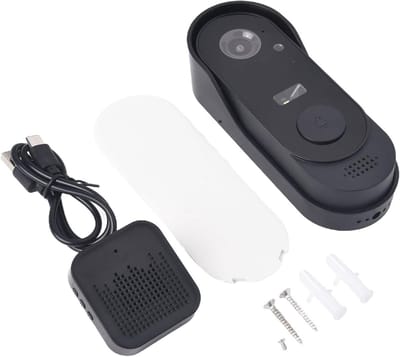Draadloze Deurbel Camera - Slimme Videodeurbel - Huis Beveiligen - AI Herkenning - IP65 Waterdicht - Zwart