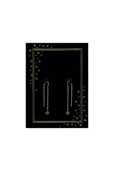 Earrings Dangling Snowflake - Oorbellen -Zilver - Yehwang