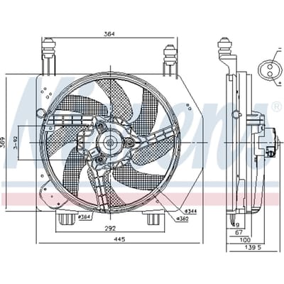 Koelventilatorwiel, motorkoeling NISSENS 85172
