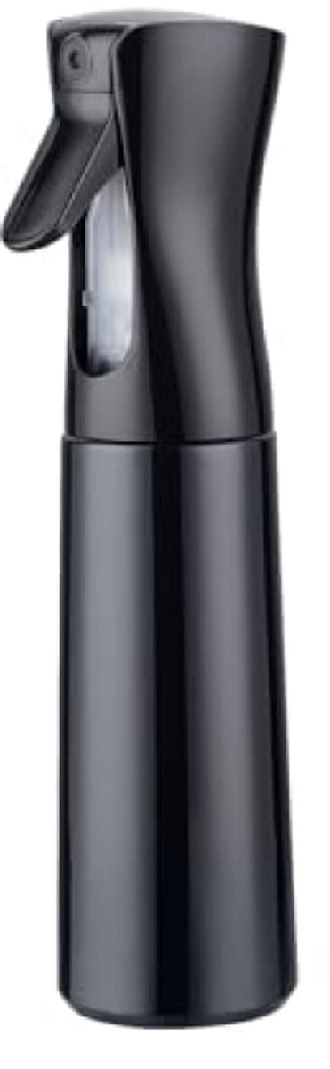 300 ml nevelspuitfles met fijne verstuiving - 360 graden lekdicht - voor haar, planten, reiniging en verzorging - zwart