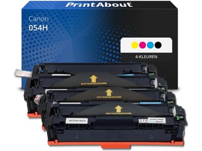 PrintAbout huismerk Toner 054H 4-kleuren Multipack Hoge capaciteit Geschikt voor Canon