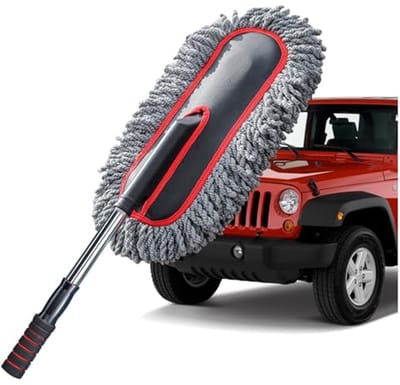 Uitschuifbare Microfiber Auto Duster voor Krasvrije Reiniging - Efficiënte Stofborstel voor Auto's en Huishoudelijk Gebruik