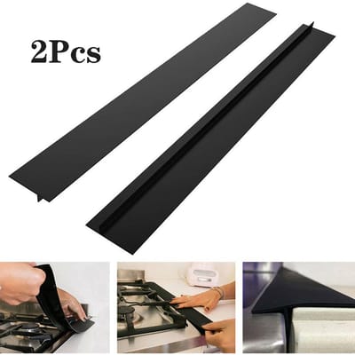 2 stuks/set keuken flexibele fornuis aanrechtblad spleet afdekking voor fornuis werkblad morsbescherming afdichting vulmiddel tape stickers huisdecoratie 25 x 2.20 x 0.39 in