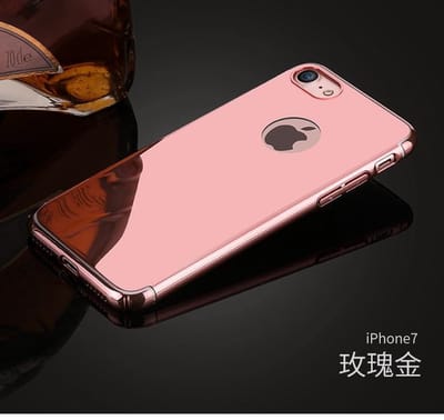 360-graden Spiegel Beschermhoes Set voor iPhone 7 / 8 / SE 2020 / SE 2022 _ Roze Goud