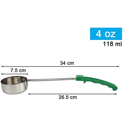 SHANGPEIXUAN Roestvrij Staal Pizza Saus Lepel met Lang Rubberen Handvat Anti-heet Pizza Smeerlepel Maatlepel Pizza Gereedschap