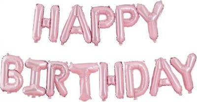 Happy birthday Slinger Ballon Verjaardag Versiering Ballonnen Decoratie Feest Versiering Roze Slingers - 1 Stuk