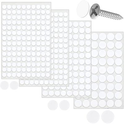 Cosensi - Dailygoods - Set van 430 Witte Zelfklevende Schroefdoppen voor Meubels