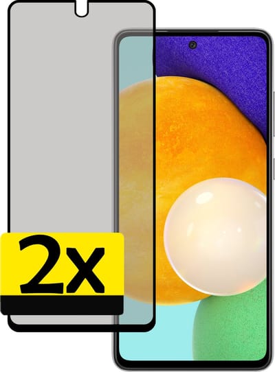 Screenprotector - Geschikt voor Samsung Galaxy A52 - 2 Stuks - Privacy Filter - Beschermglas - Gehard Glas - Tempered Glass - Screen Protector