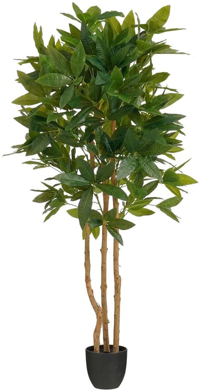 Mica Decorations Vingerplant Kunstplant in Bloempot - H150 x Ø70 cm - Groen