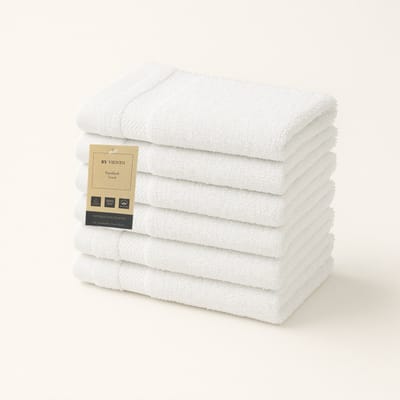 By Viento Luxe Gastendoeken – Set van 6 – 30×50 cm – Wit – Hotelkwaliteit – 100% Katoen – 600 g/m²