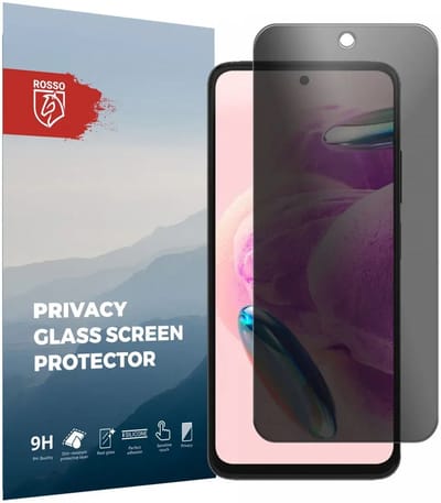 Rosso Privacy Screen Protector Geschikt voor de Xiaomi Redmi Note 12S - 9H Gehard Glas - Case Friendly Tempered Glass - Eenvoudige Installatie