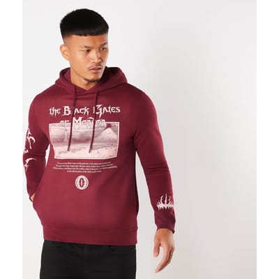 Lord Of The Rings The Zwart Gates Of Mordor Hoodie - Bordeaux - XL