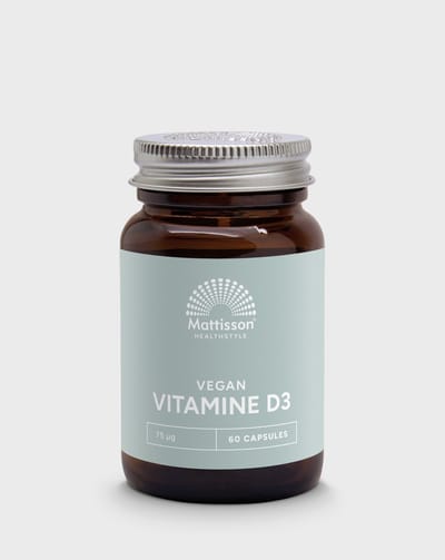 Mattisson - Vegan vitamine D3 - 75 mcg/3000 IE – 60 capsules