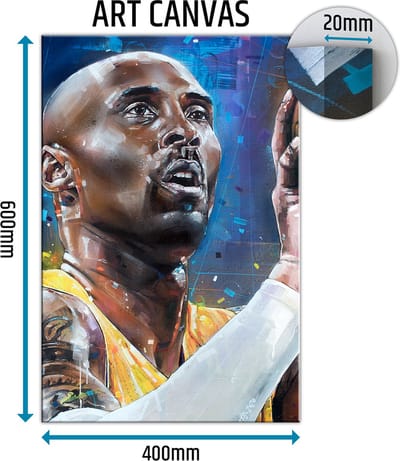 Kobe Bryant 02 canvas schilderij 40x60 cm