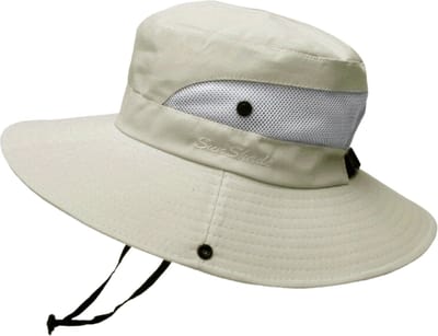 Bovista Zonnehoed - Reishoed - UV Beschermende Hoed - Bucket Hat - Festival - Pet - Hoedje Voor Dames & Heren - Hoofdbescherming - Beige & Grijs
