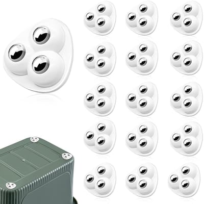 Mini Caster Wielen Set van 16 Stuks, 360 Graden Rotatie, Ideaal voor Keukenapparatuur en Opslagboxen, Zelfklevende Universele Wielen