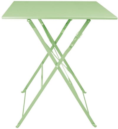 Opvouwbare Bistrotafel Staal Lichtgroen 60x60 cm