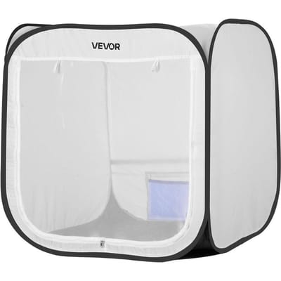Draagbare Verfspuitcabine Tent, 720 x 725 x 750mm Pop-Up Draagbare Spuitcabine Tent met Gaasdeur, Spuitcabine Tenten voor Kasten, Stoelen, Modellen,