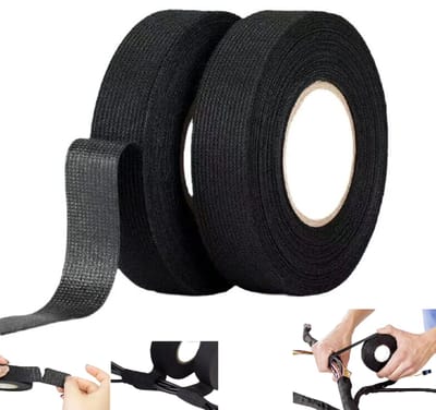 2 rollen - Kabelboomtape - Zelfklevende fleecetape - Fleece kabelboomtape - 15m*32mm - Hittebestendig - Slijtvast - Hittebestendig - Gemakkelijk af te scheuren - Geschikt voor kabelbomen van automotoren