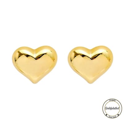 Hartjes Oorbel Goudkleurig | Hartjes Oorbel | 14K Goldplated | Dames Oorbellen | 14 Karaat Verguld | Vrouwen Oorbellen | Dames Sieraden | Cadeau | Verjaardag Cadeau | Cadeau Voor Haar| Leuke Oorbellen | Moederdag Cadeautje