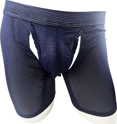 BamBella ® - Boxershorts - maat S/M - Boxer short onderbroek lang strak kant blauw heren onderbroeken