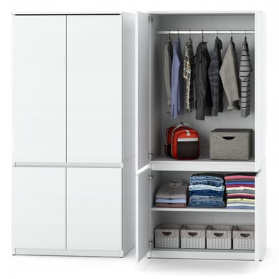 Meubel Square - Kledingkast Opstalo - Wit - Garderobekast - Slaapkamer Kast