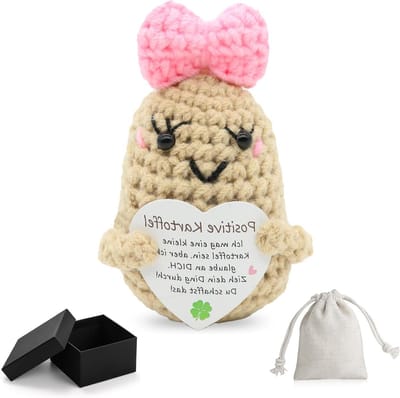 Positieve boog, creatieve breiwol voor het maken van aardappeldolls, geluksbrengers en motivatiegeschenken voor Valentijnsdag en speciale gelegenheden