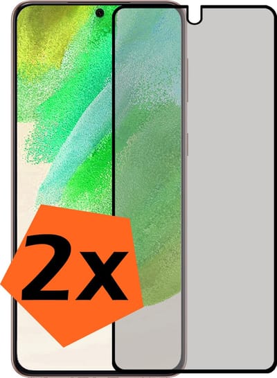 Screenprotector - 2 Stuks - Geschikt voor Samsung Galaxy S21 FE - Privacy Filter - Gehard Glas - Beschermglas - Tempered Glass - Screen Protector