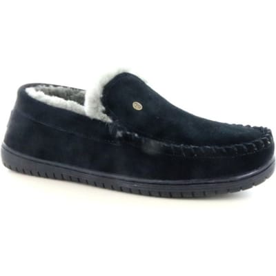 Warmbat Grizzly Suede Heren Sloffen - Zwart